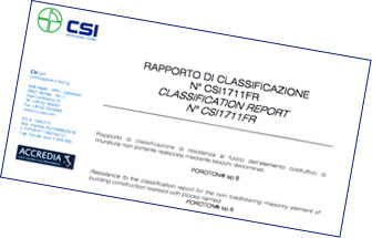 Pareti tagliafuoco POROTON certificate