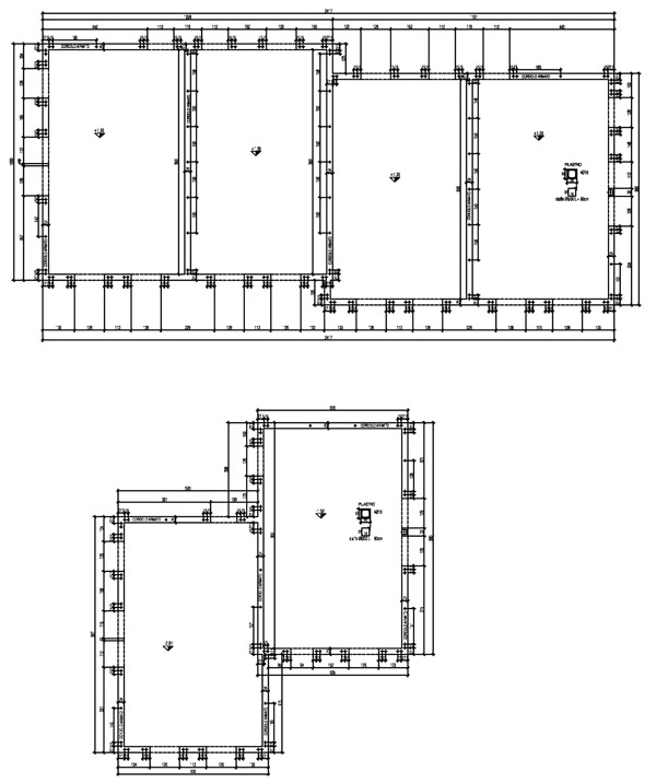 Pianta della struttura in muratura armata