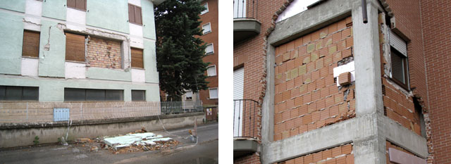 Edifici danneggiati nel terremoto d'Abruzzo