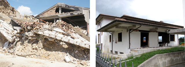 Edifici danneggiati nel terremoto d'Abruzzo