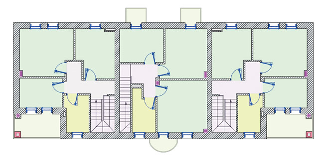 Primo piano dell'edificio di Torrebelvicino