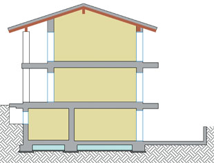 Sezione dell'edificio di Torrebelvicino